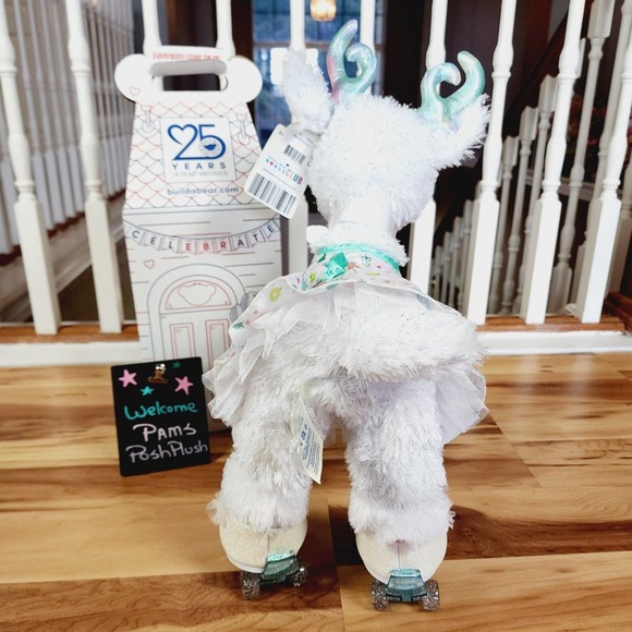 Build a Bear Merry Mission Glacial Glisten Reindeer Christmas & Rare Teal Skates - Picture 4 of 12